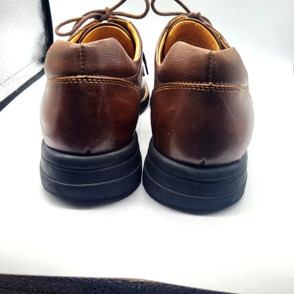 10.5 M JOHNSTON & MURPHY SHULER BICYCLE 20-7223 DRESS SHEEPSKIN SHOE BROWN - Picture 5 of 13